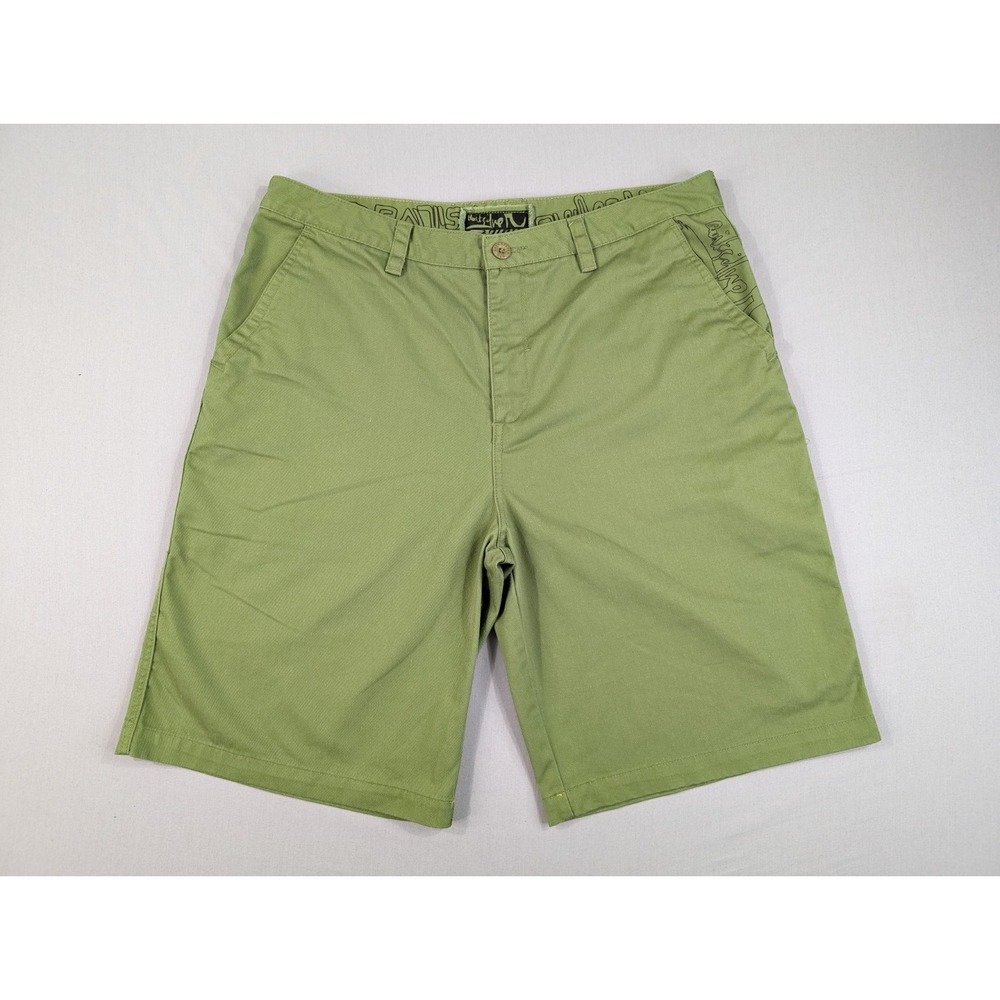 Vintage Quiksilver Y2K Green Bermuda Shorts Mens 38x12 Ska Beach F104076